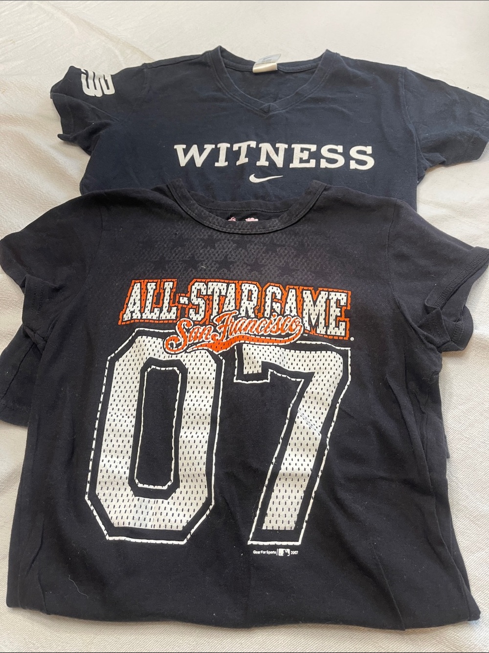 Nike Black Graphic Kids' Short Sleeve Tee Set - White & Orange Accents